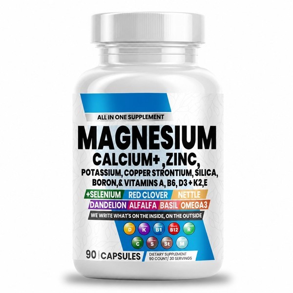 H072 — Magnesium Zinc Bone Support Capsules Manufacturer with Calcium, Vitamin D3, K2 MK-7 and Silica