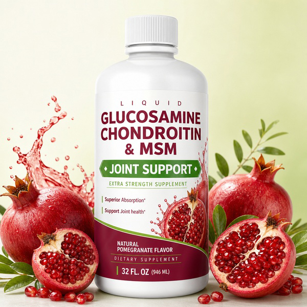 Liquid Glucosamine Chondroitin MSM Manufacturer with 2,000mg Glucosamine HCl and 1,000mg Chondroitin