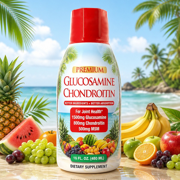 Liquid Glucosamine Chondroitin MSM Manufacturer with 1,500mg Glucosamine, 800mg Chondroitin and 500mg MSM