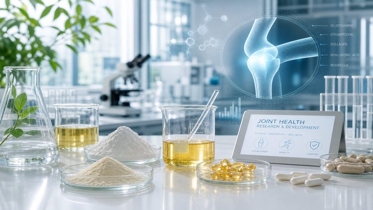 Joint health supplement formulation development with capsules, softgels, powders and active ingredients for brands and manufacturers